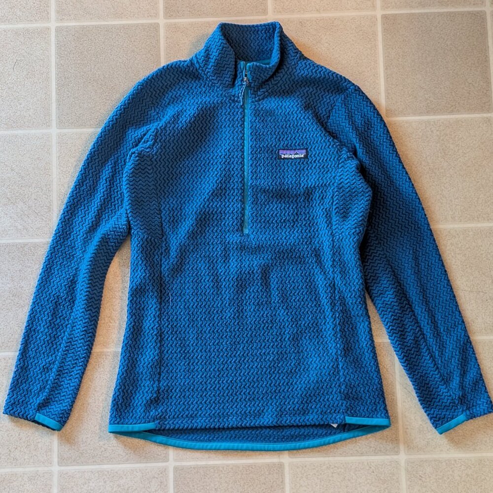 Patagonia Women's R1 Air 1/2-Zip Pullover Lagom Blue Jacket Half Zip XS